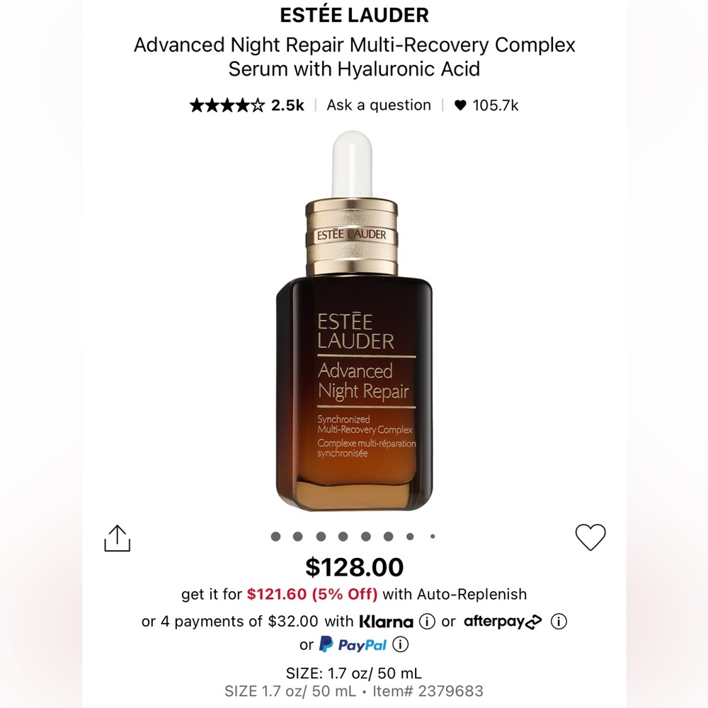 Estée Lauder Advanced Night Repair Multi-Recovery Complex Serum UNOPENED